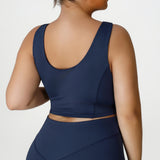 Plus size with chest pad high stretch nude bra sports yoga vest