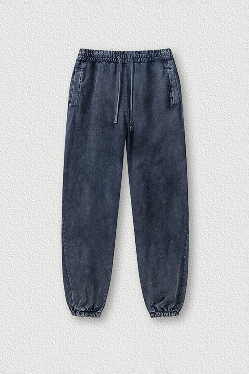 Lightweight Washed Joggers - Distressed Casual Sweatpants for Spring/Summer
