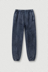 Lightweight Washed Joggers - Distressed Casual Sweatpants for Spring/Summer