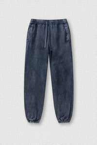 Lightweight Washed Joggers - Distressed Casual Sweatpants for Spring/Summer