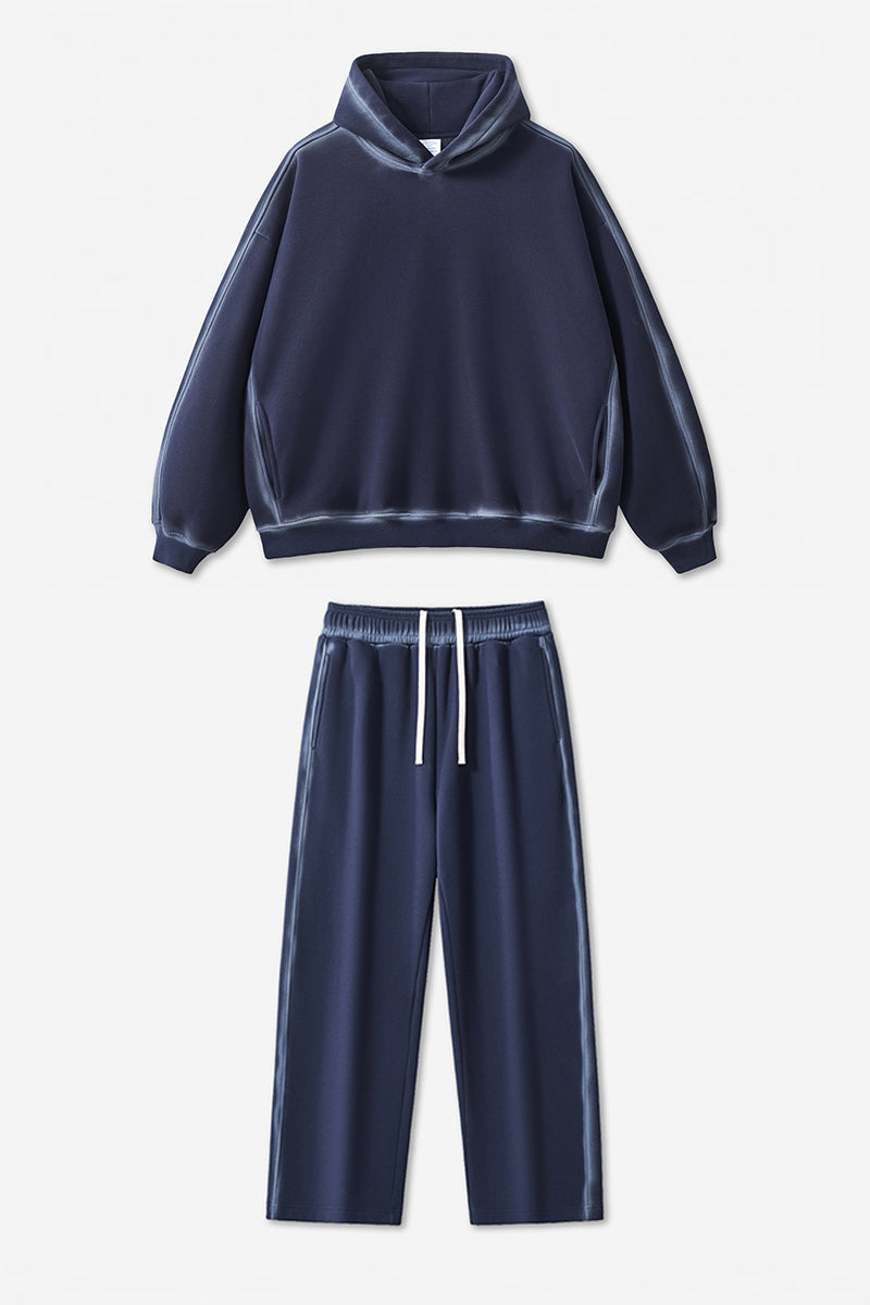 Unisex Vintage Fleece Washed Hoodie And Pants