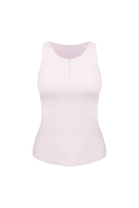 Women's Minimalist Front-Zip Sleeveless Sports Tank Top
