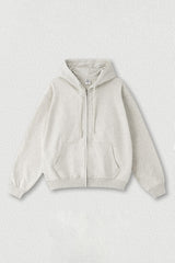 Oversized Terry Fleece Zip Hoodie | Cozy Unisex Lounge Jacket