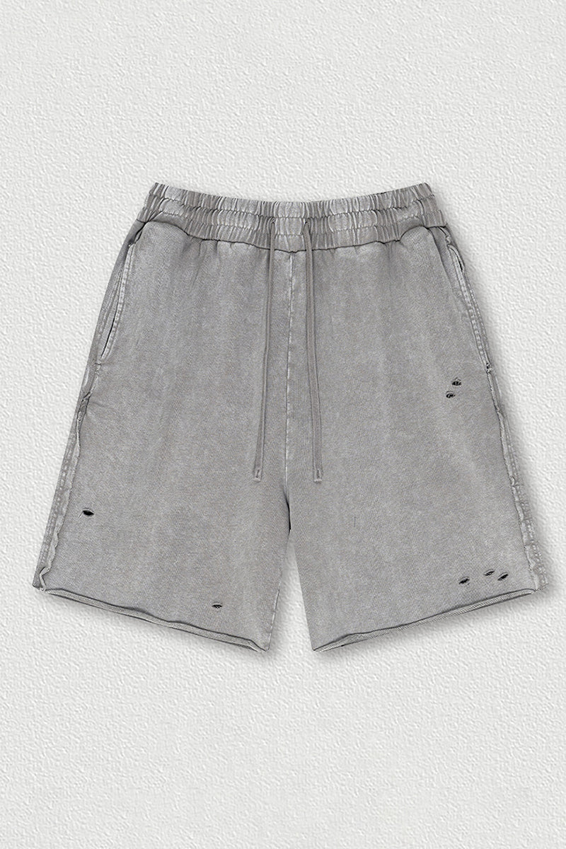 Post-Apocalyptic Washed Shorts - Unisex Loose Fit