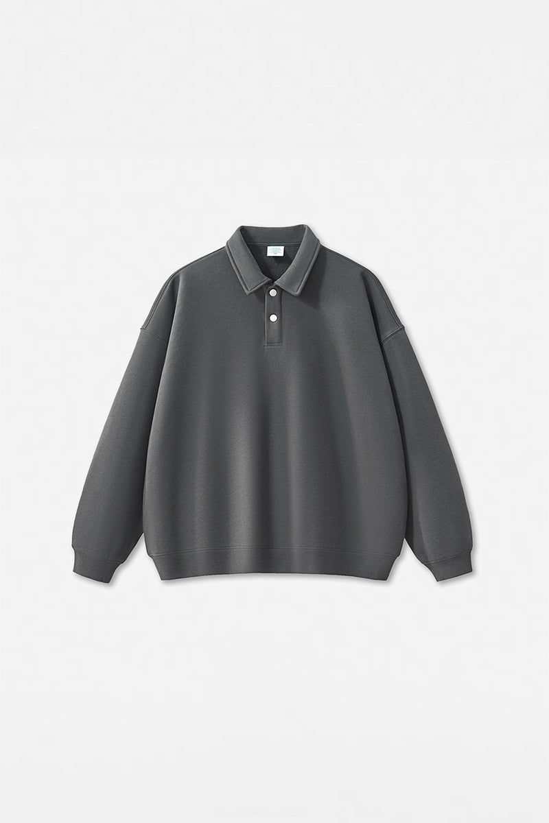 Unisex Clean Fit Long Sleeve Polo Shirt