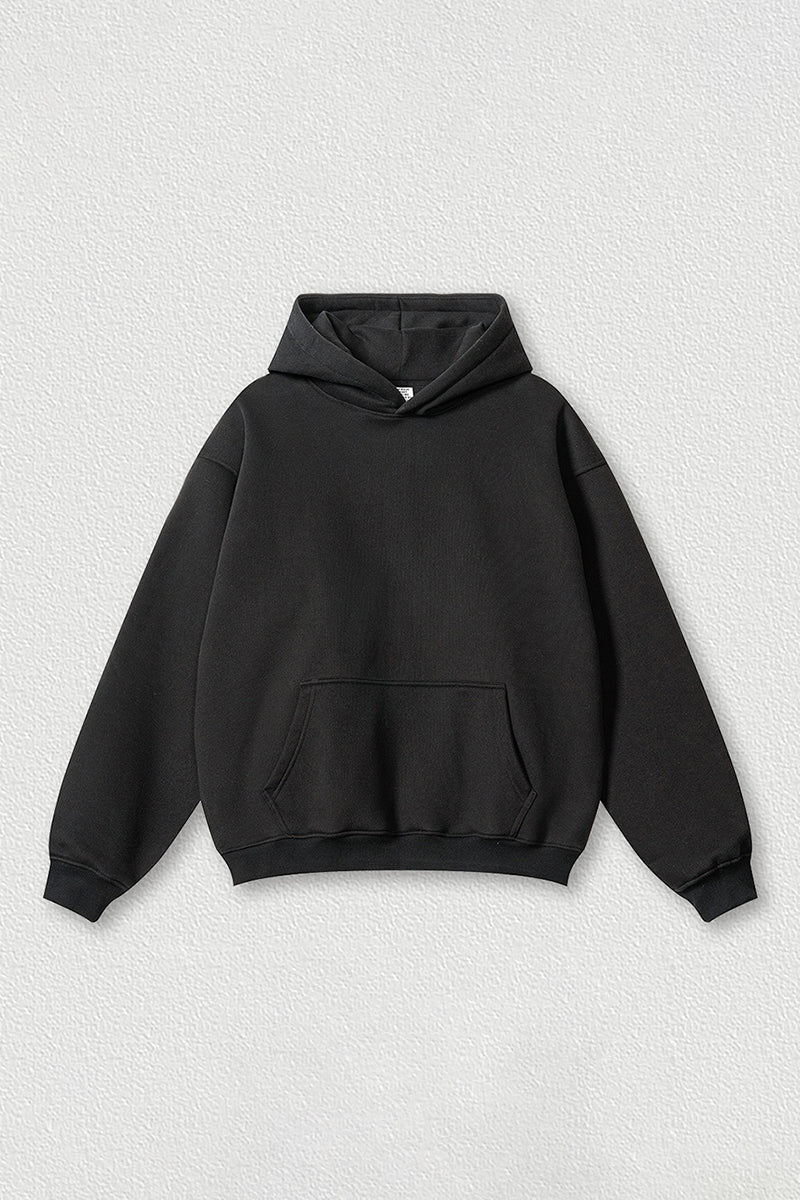 Loose-fitting plus-size thickened velvet hooded sweatshirt