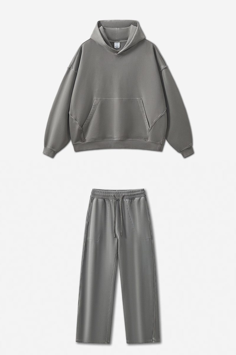 Unisex Vintage Washed Hoodie + Pants Set