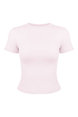 Women's Summer Slim Fit Crew Neck Solid Sports T-Shirt