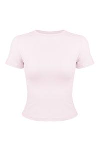 Women's Summer Slim Fit Crew Neck Solid Sports T-Shirt