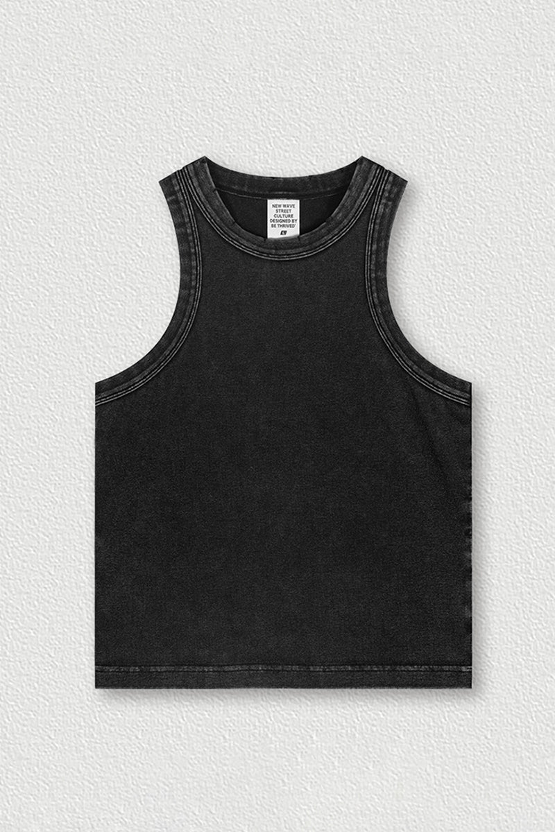 Vintage Distressed Slim-Fit Tank Top