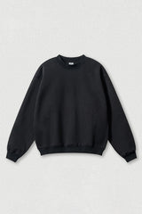 Loose fleece-lined thick round-neck sweatshirt