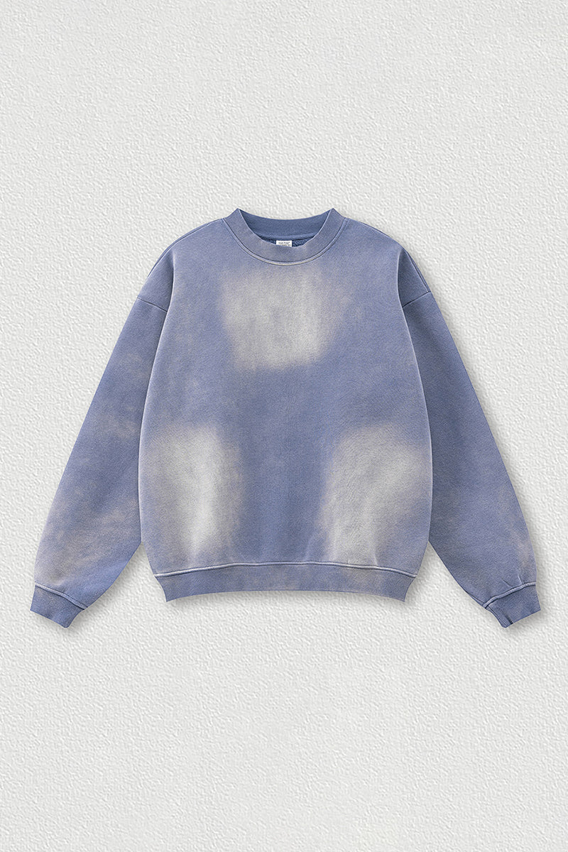 Gradient fleece loose-fitting crewneck sweatshirt