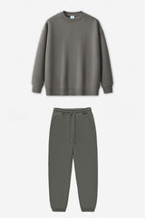 Unisex Warm Solid Color Sweatshirt And Pants