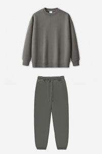 Unisex Warm Solid Color Sweatshirt And Pants