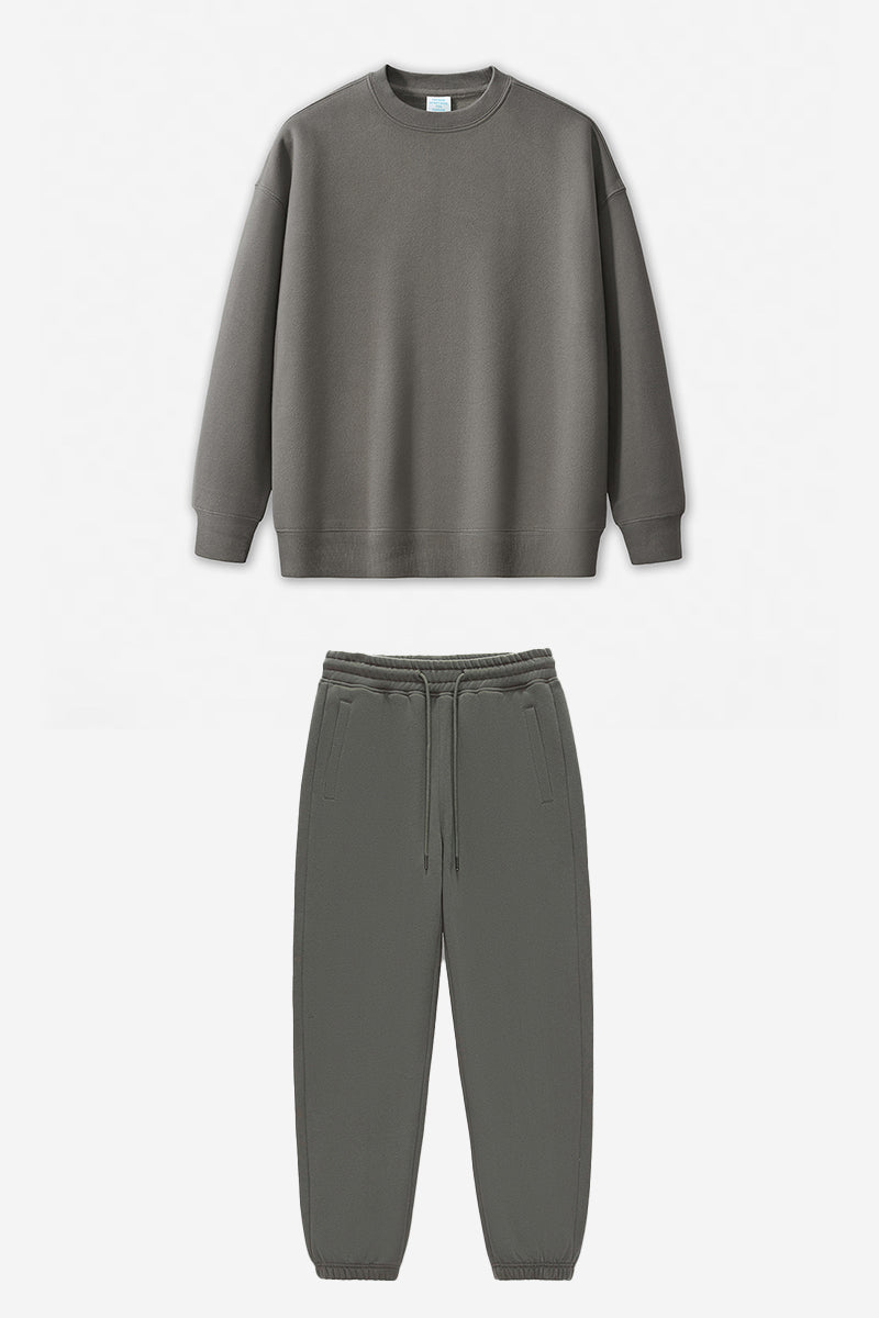 Unisex Warm Solid Color Sweatshirt And Pants