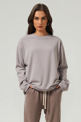 Men/Women Loose Fit Washed Cotton Contrast Stitch Long Sleeve Tee