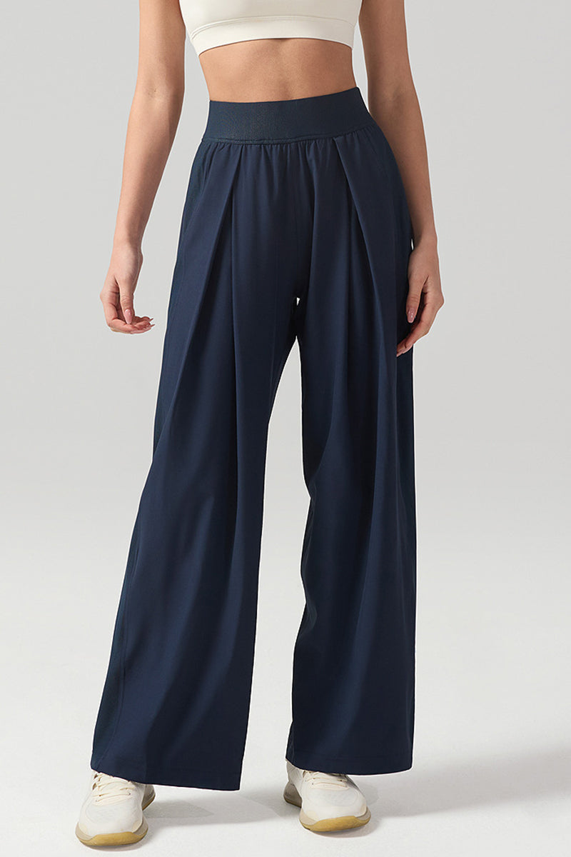 Women Loose High-Waist Breathable Quick-Dry Wide-Leg Yoga Pants
