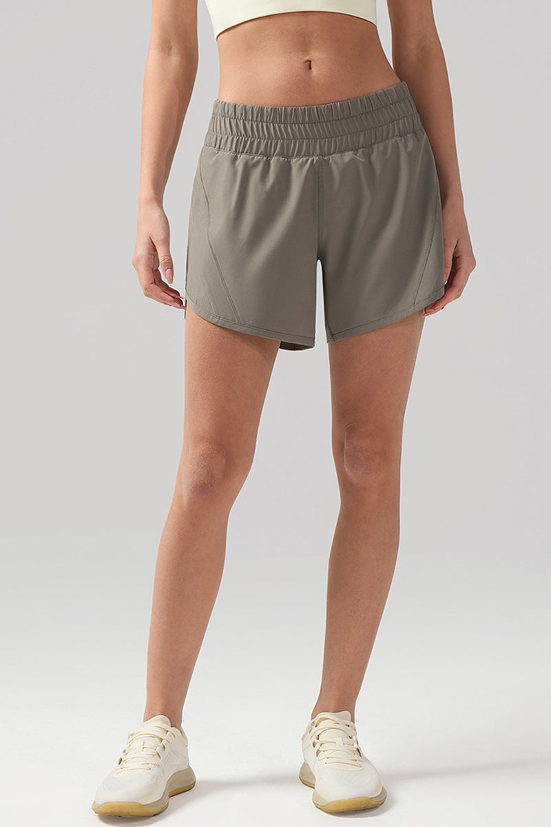 Women Quick-Dry High-Waist Breathable Stretch Fitness Yoga Shorts