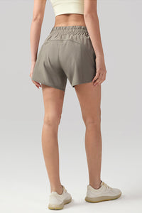 Women Quick-Dry High-Waist Breathable Stretch Fitness Yoga Shorts