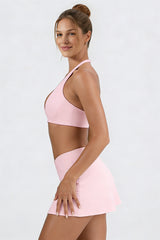 Women's Tennis Set:Halterneck Tank Top And Cross-Waist Skirt