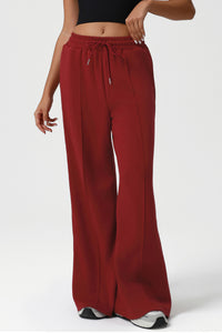 Women High-Waist Drawstring Wide-Leg Yoga Lounge Pants