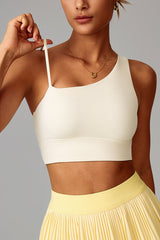 Women Asymmetric Single-Strap Quick-Dry Sports Bra