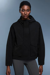 Women Waterproof Hooded Casual Windbreaker Jacket