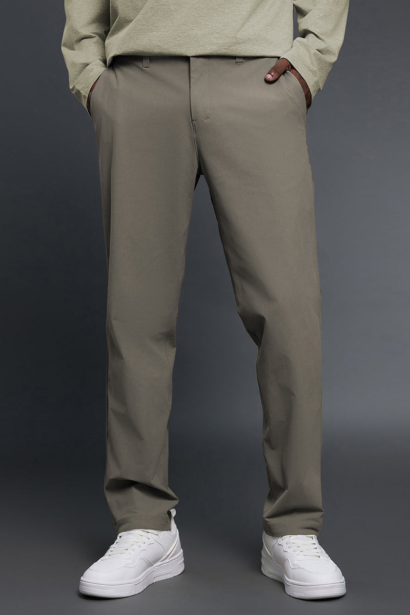 Men Comfortable Loose Straight Leg Business Casual Dress Pants