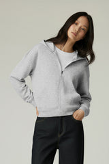 Women Hooded Semi-Zip Thermal Self-Heating Comfortable Casual Sweatshirt