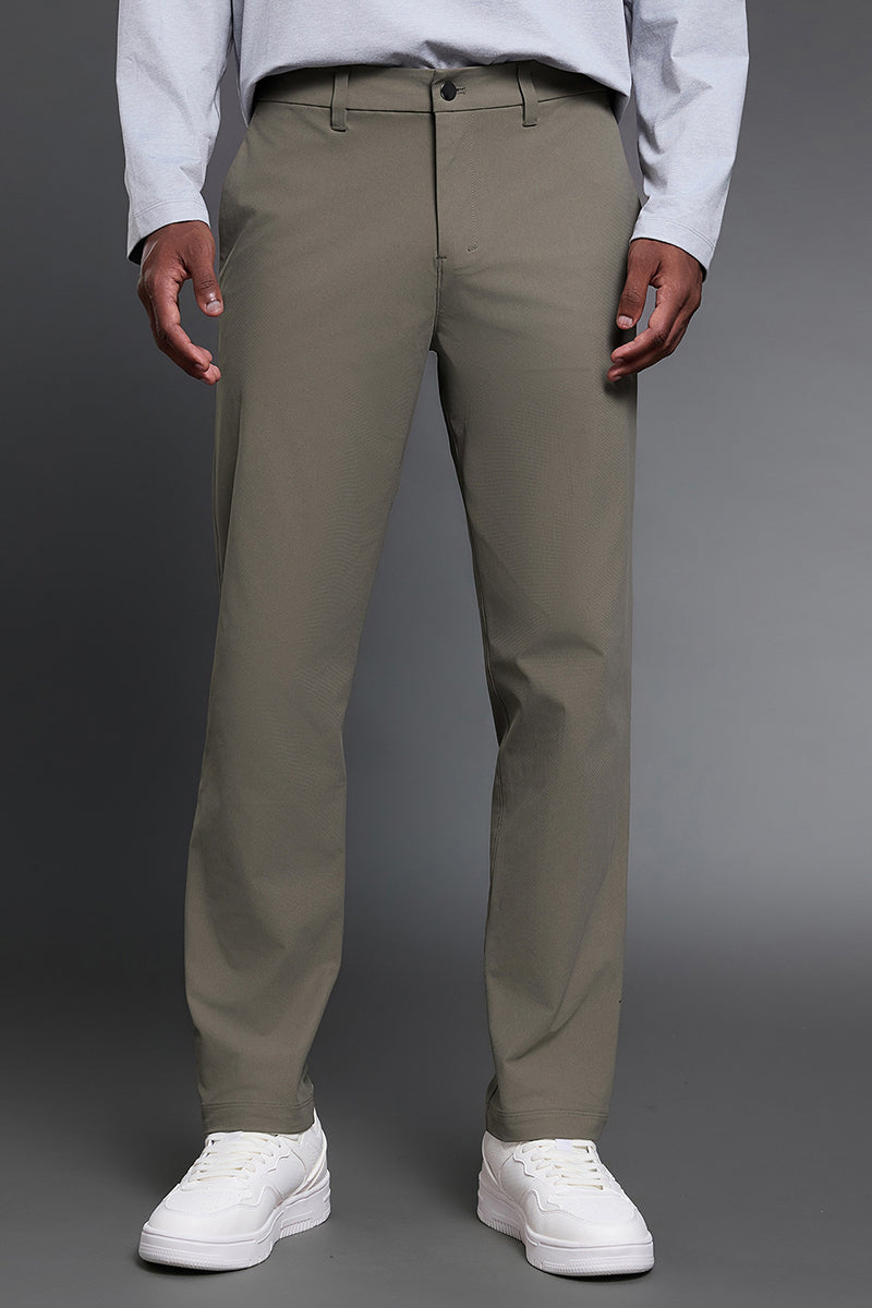Men Comfortable Straight Leg Business Casual Dress Pants