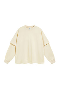 Men/Women Casual Loose Fit Long Sleeve Layered T-Shirt