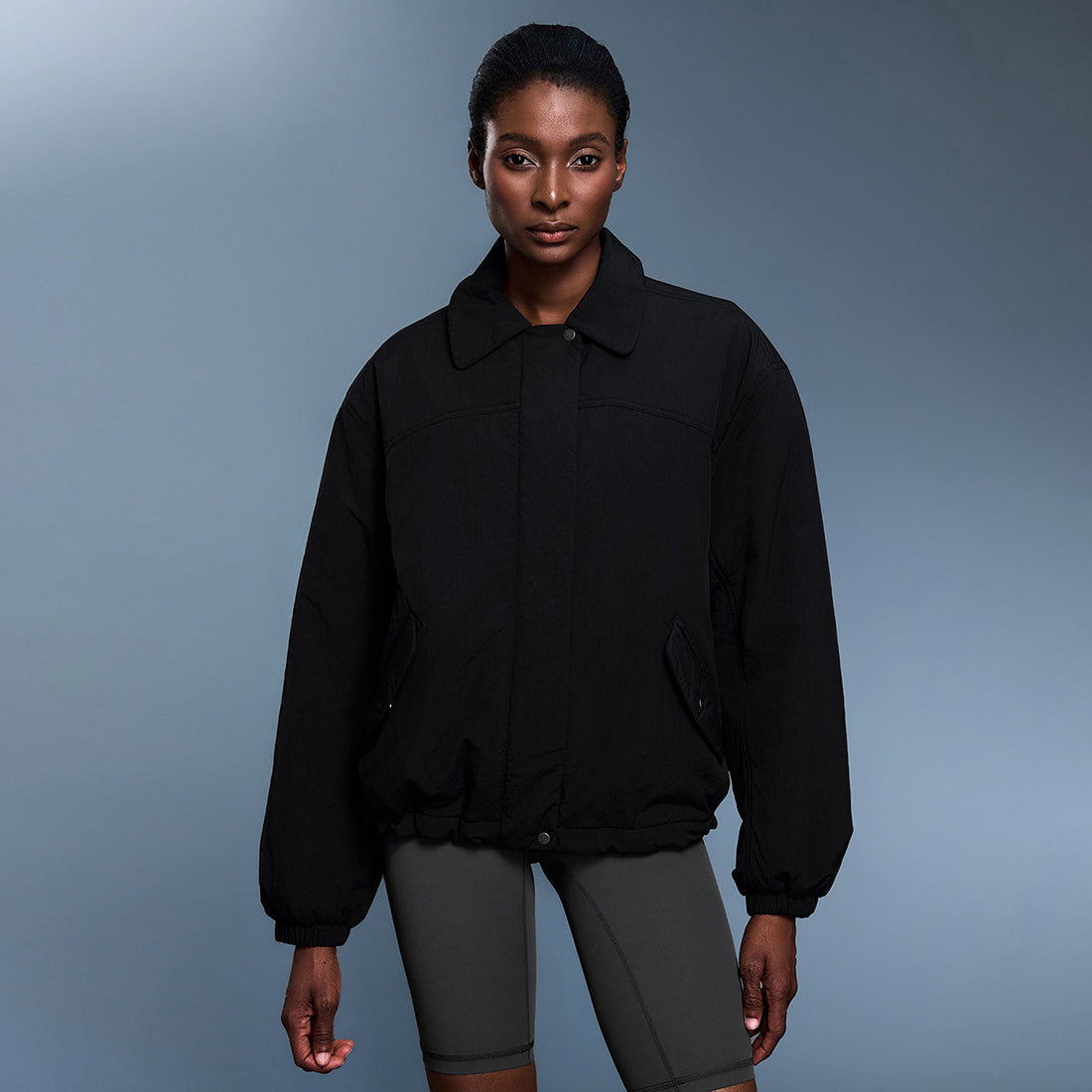 Women Lapel Casual Lightweight Waterproof Thermal Padded Jacket