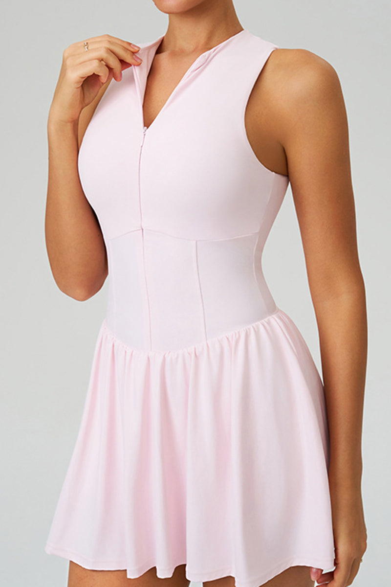 Women Cloud-Feel Fake Two-Piece Sports Dress