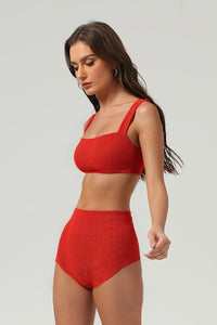 Women's Mint Textured Triangle Cup Bikini Set