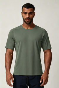 Men's Summer Color Block Seamless Cooling Quick-Dry T-shirt