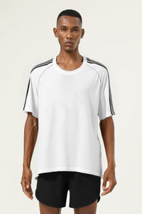 Men's Cotton Athletic Color-block Patchwork T-shirt