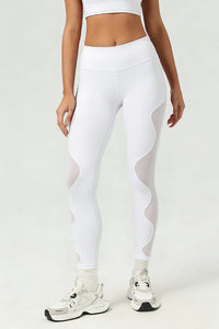 Women's Side Mesh-Paneled Breathable High-Waist Yoga Leggings