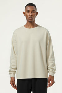 Men's Streetwear Cotton Loose Fitting Solid Pullover