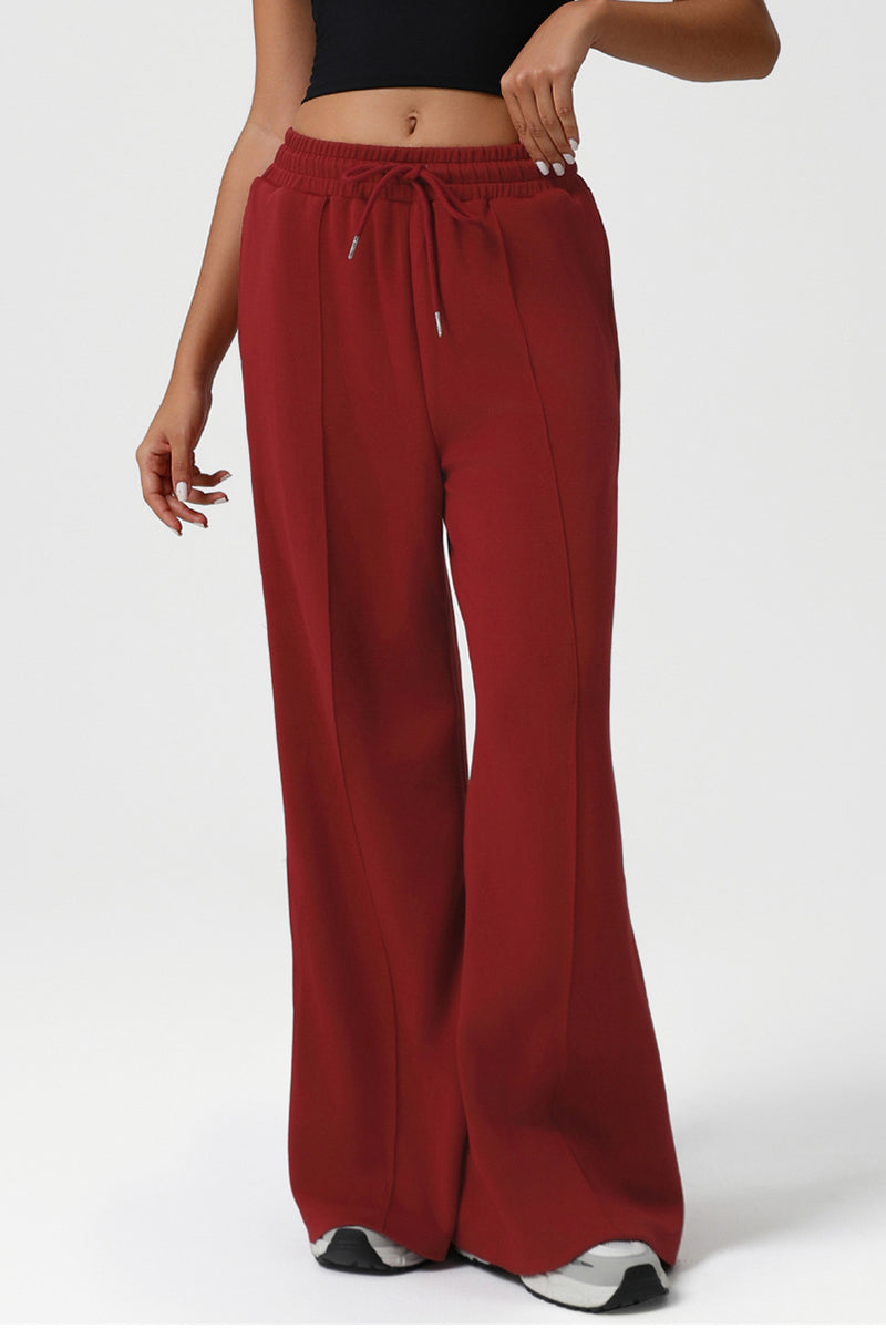 Women High-Waist Drawstring Wide-Leg Yoga Lounge Pants
