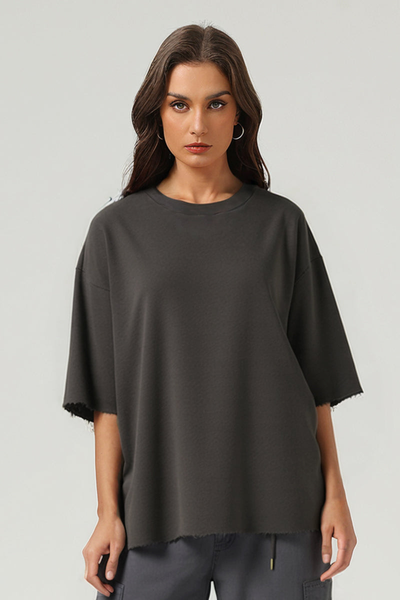 Unisex Boxy Loose Ring Spun Tee