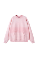 Men/Women Vintage Spray-Dye Distressed Washed Crewneck Sweatshirt