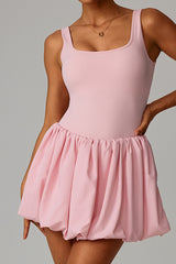 Women Built-in Shorts Pleated Tennis Dress
