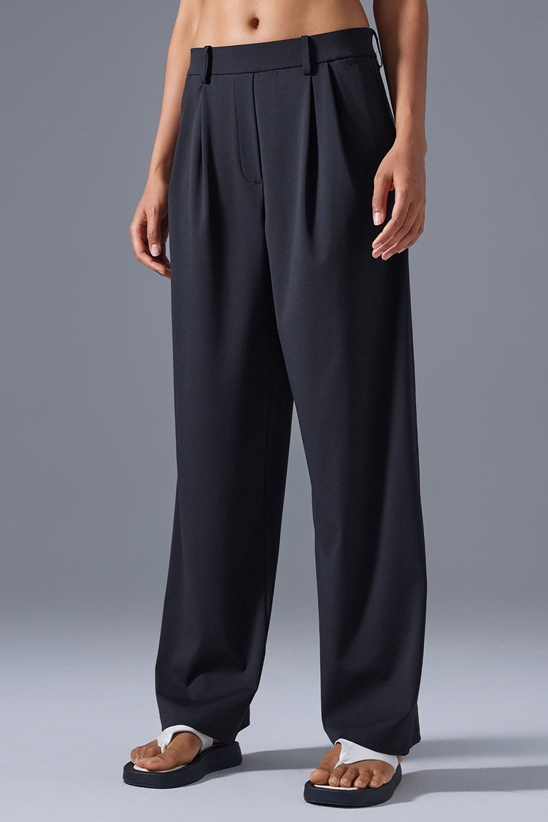 Women High-Waist Flowy Wide-Leg Quick-Dry Athletic Casual Pants