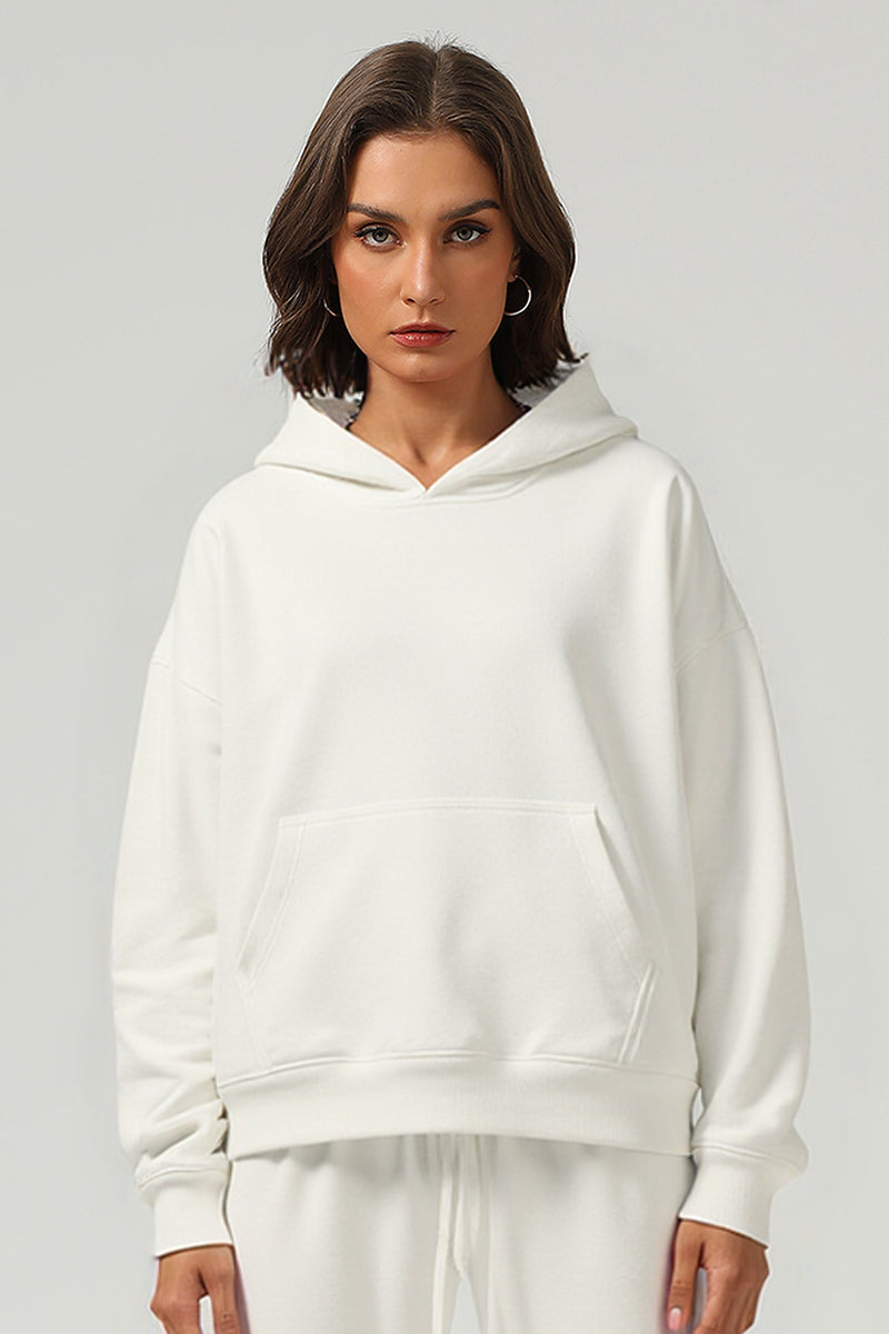 Unisex Boxy Loose Fleece Hoodie