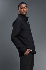 Men Outdoor Water-Resistant Fleece-Lined Stand Collar Jacket