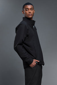 Men Outdoor Water-Resistant Fleece-Lined Stand Collar Jacket