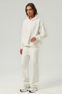 Unisex Boxy Loose Fleece Hoodie