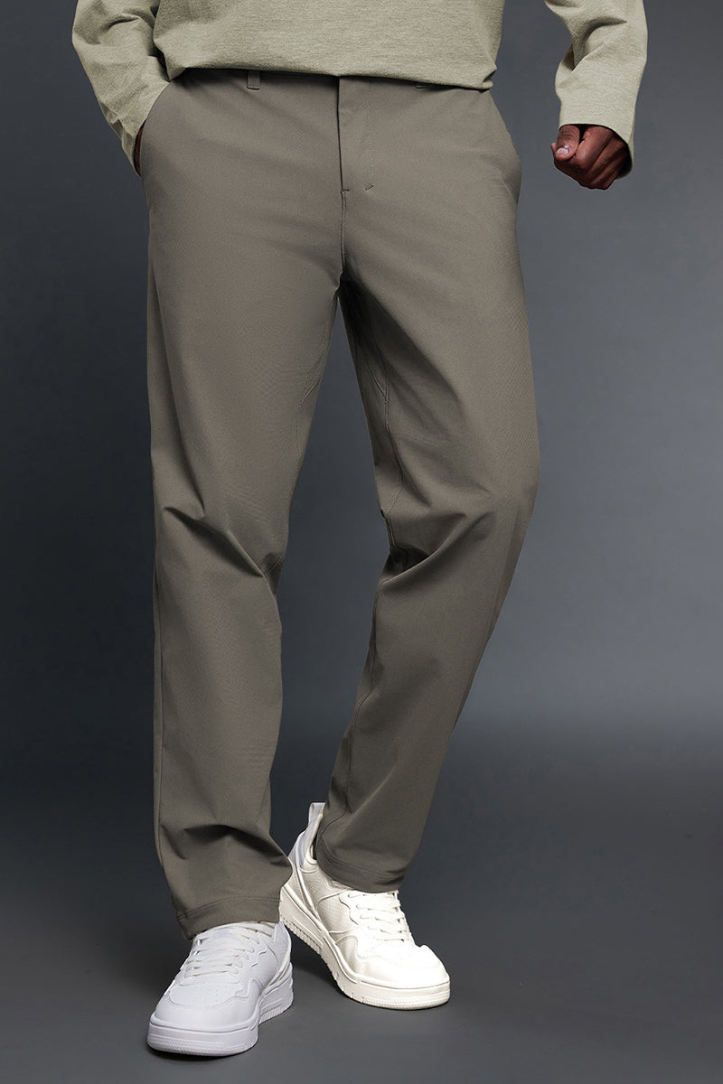 Men Comfortable Loose Straight Leg Business Casual Dress Pants