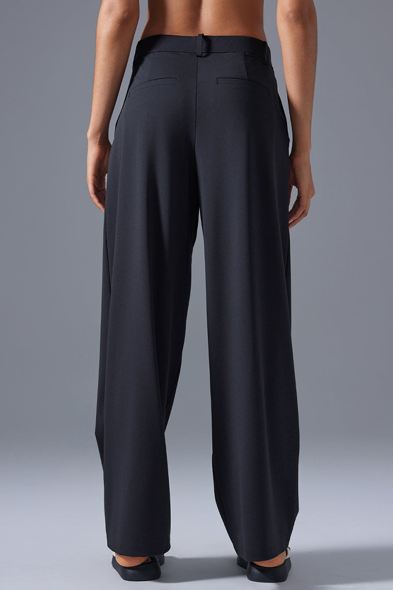 Women High-Waist Flowy Wide-Leg Quick-Dry Athletic Casual Pants