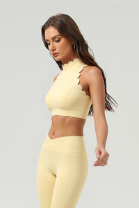 Women's Athletic Petal Mock-Neck Backless Tank Top